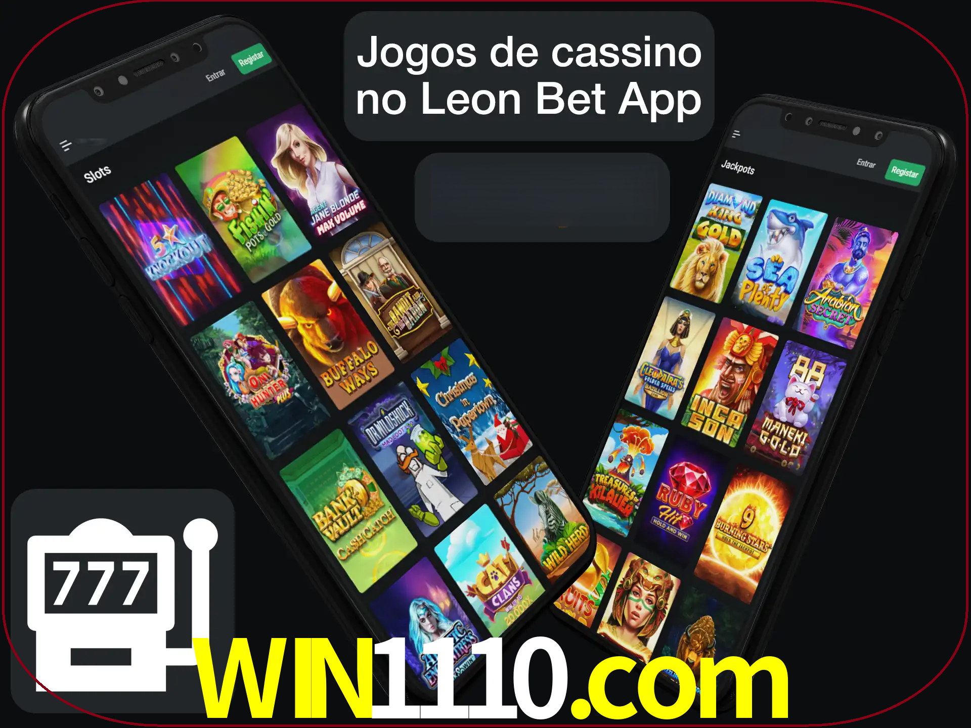 Escolha quais jogos de cassino jogar no app.