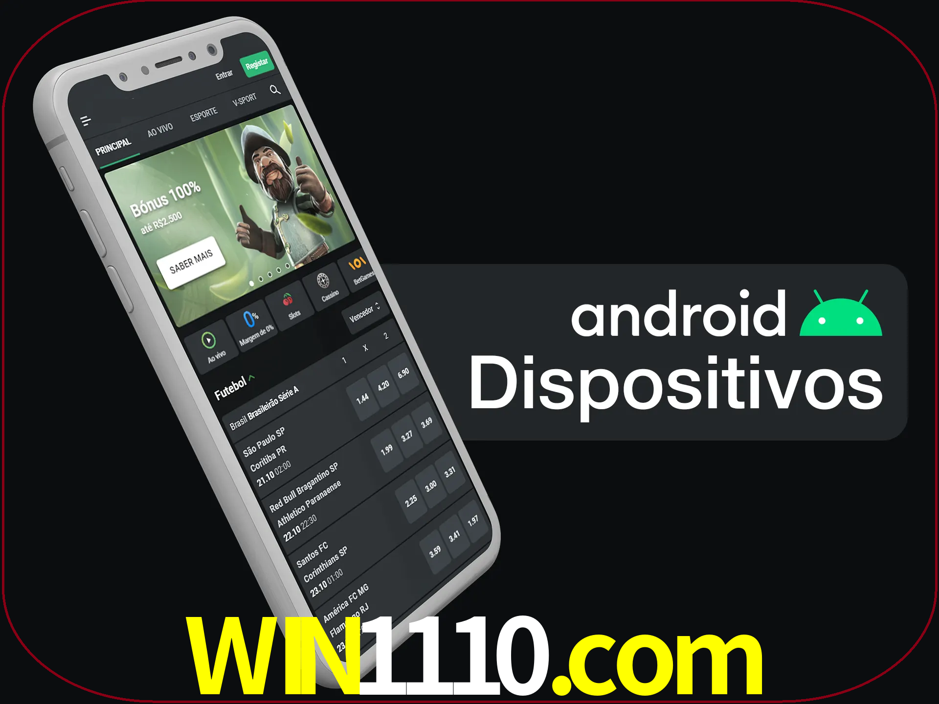 O aplicativo suporta a maioria de todos os dispositivos Android.